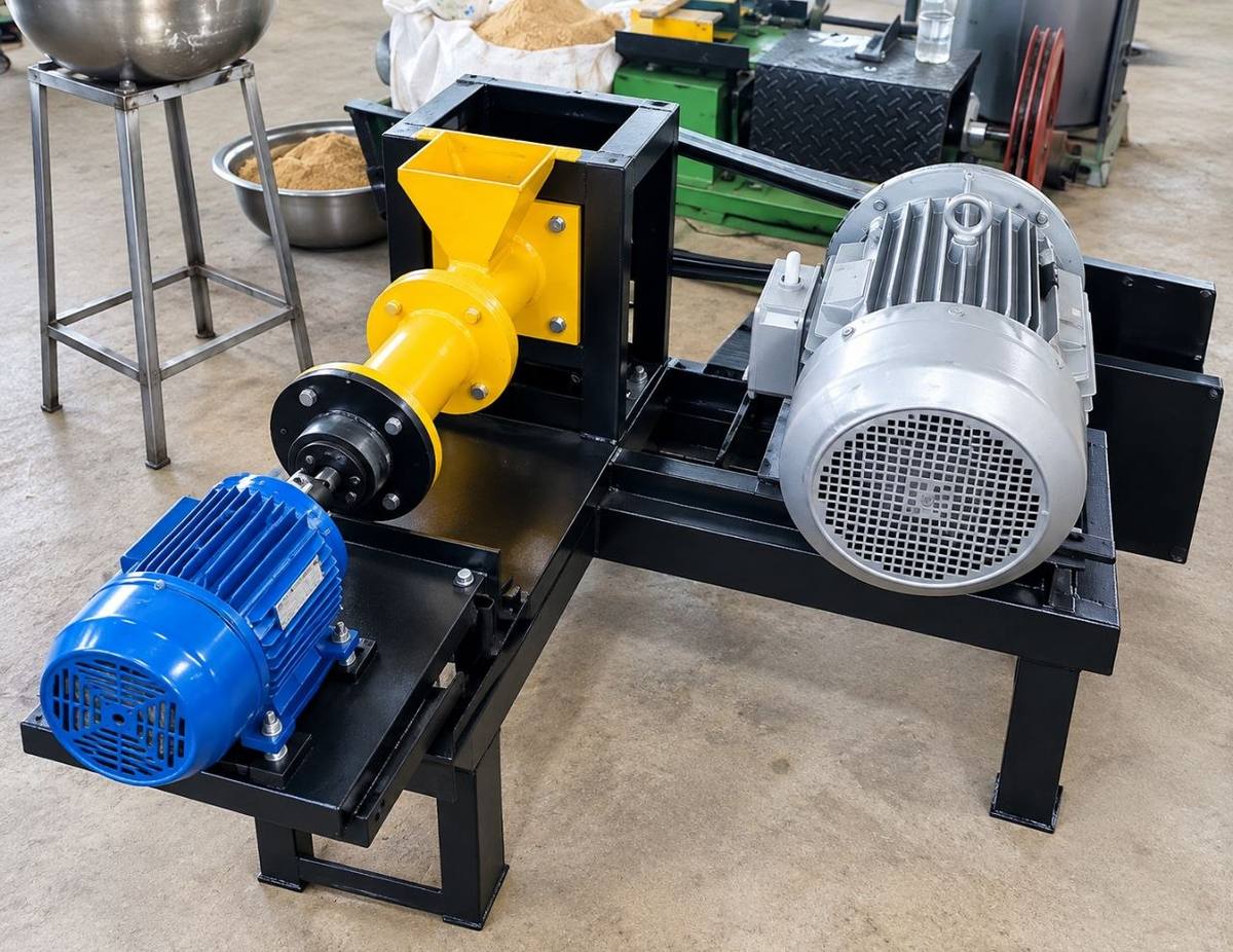 Floating fish feed extruder built by KentFeedTech