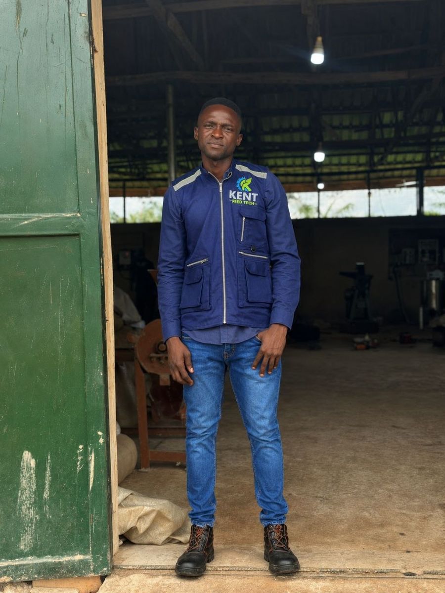 Babatope Kehinde Joseph, founder of Kent Feedtech, in the workshop